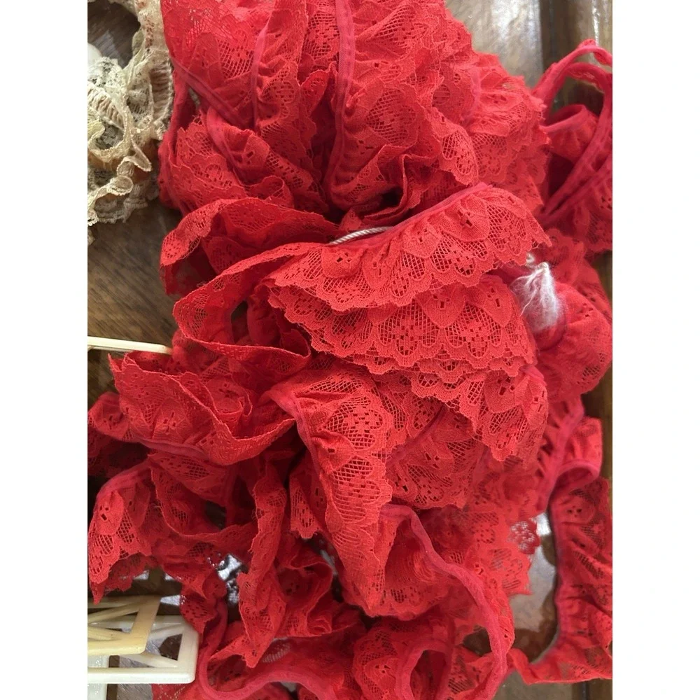Estate Find Vintage Antique Lace And Trim Lot Ivory White‎ Black Red BEAUTIFUL